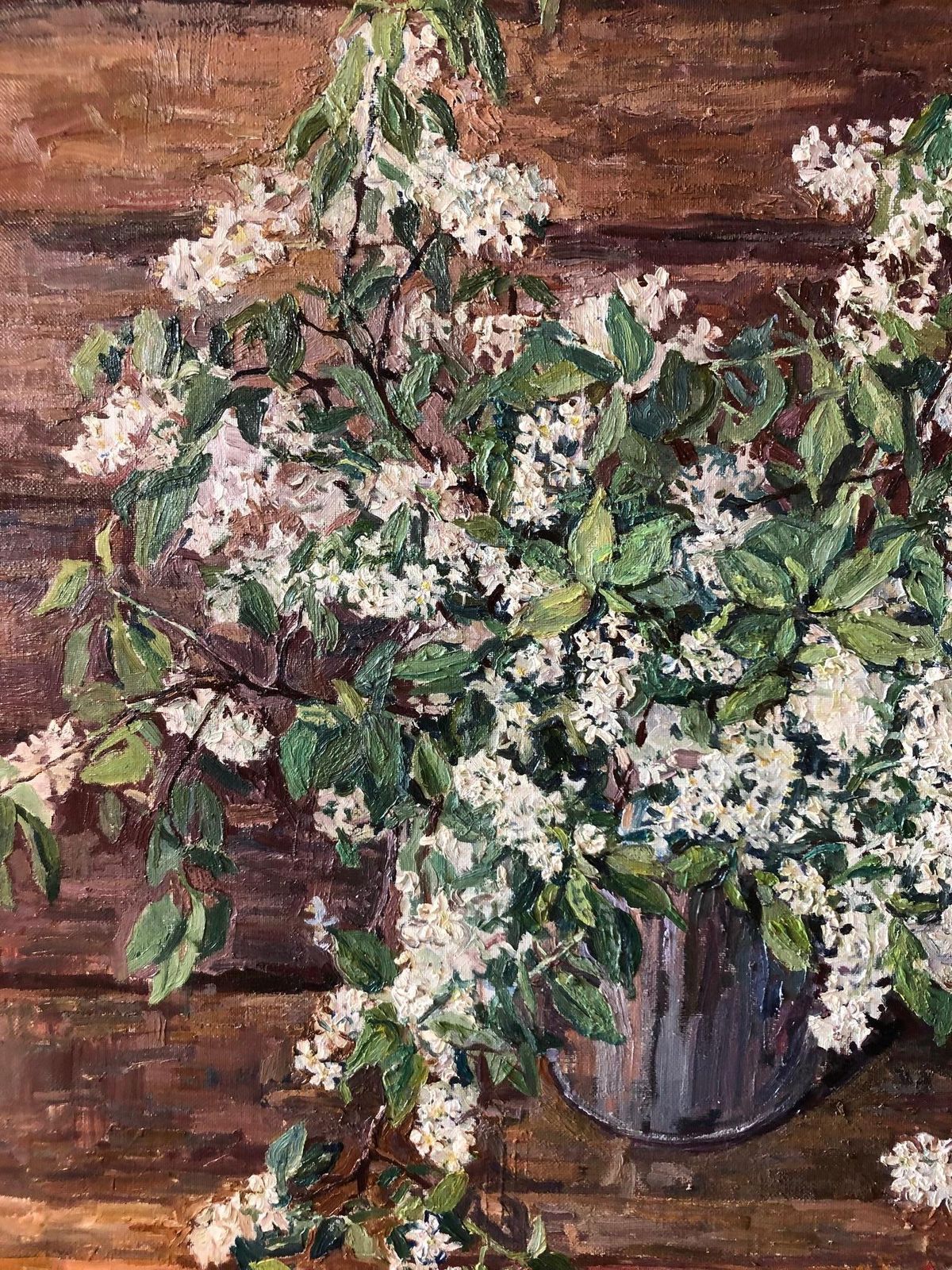 Maya Kopitzevawhite Cherry Blossoms ,   Flowers, Russian Impressionism Oil Cm 110 X 801982 photo furniture