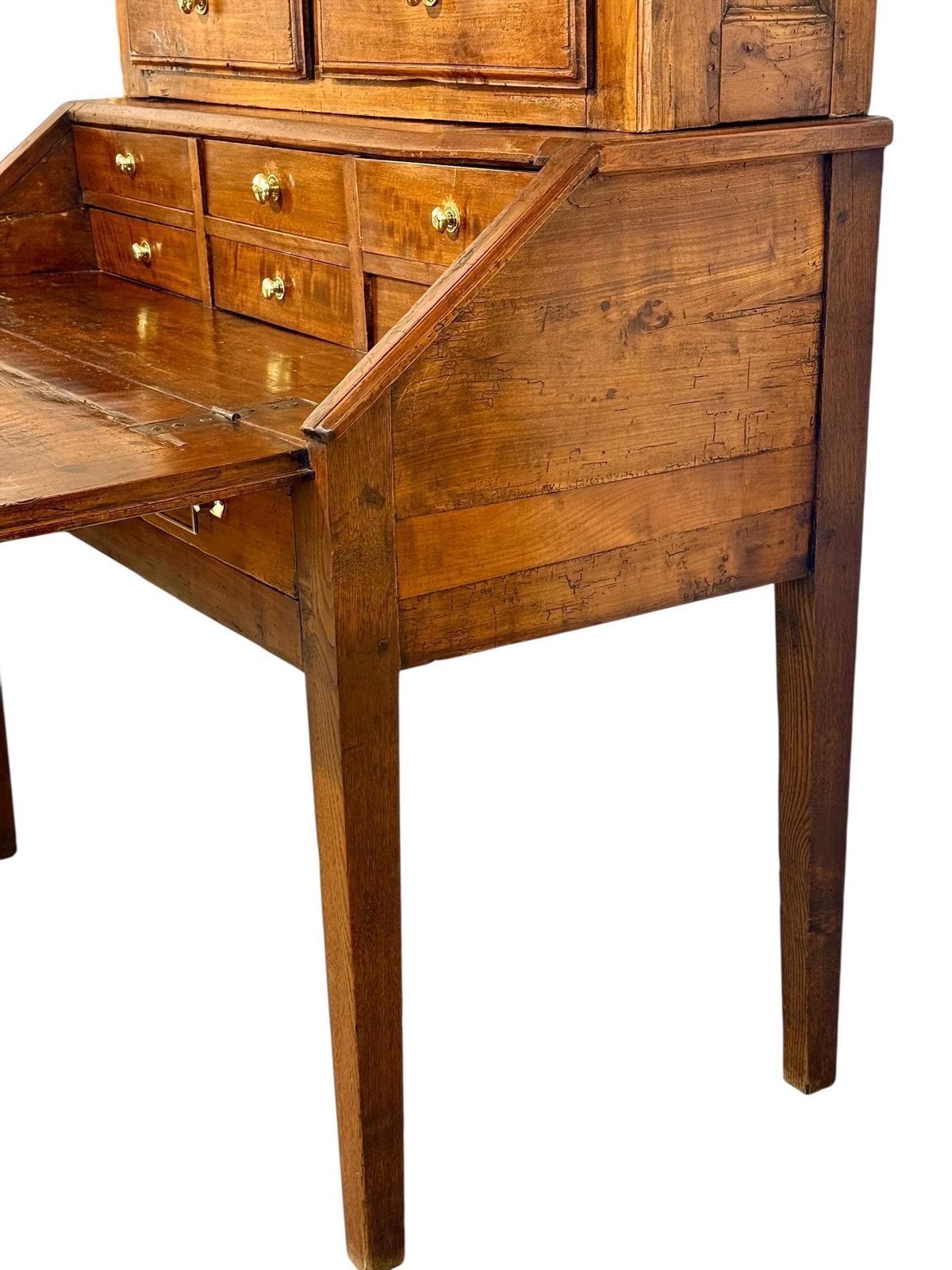French Louis XVI Period Walnut Secretaire Desk, Circa 1780 photo vintage