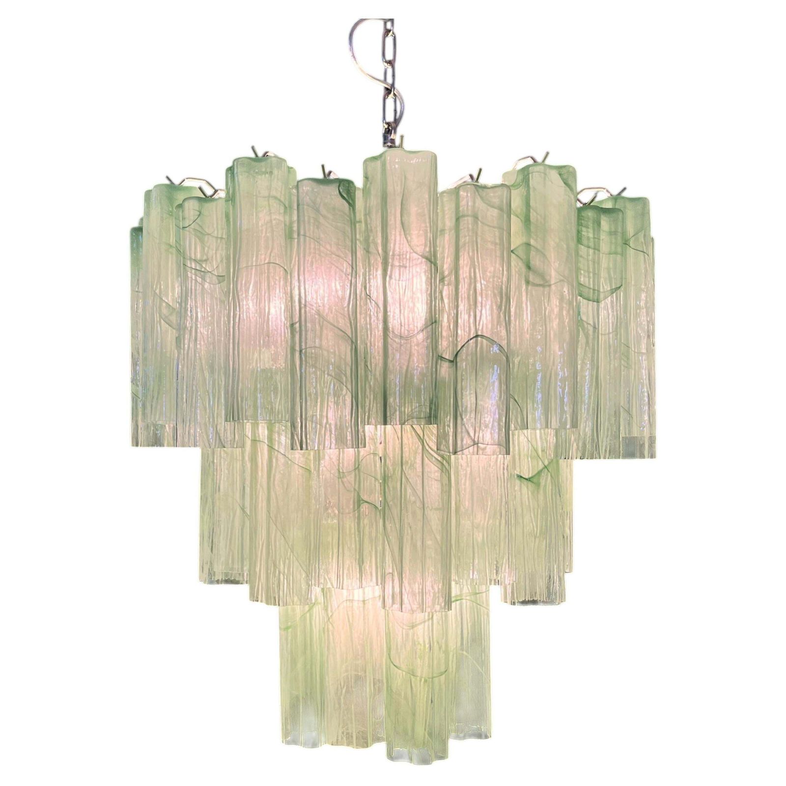 photo buy Pair Italian Chandeliers In Murano Glass
