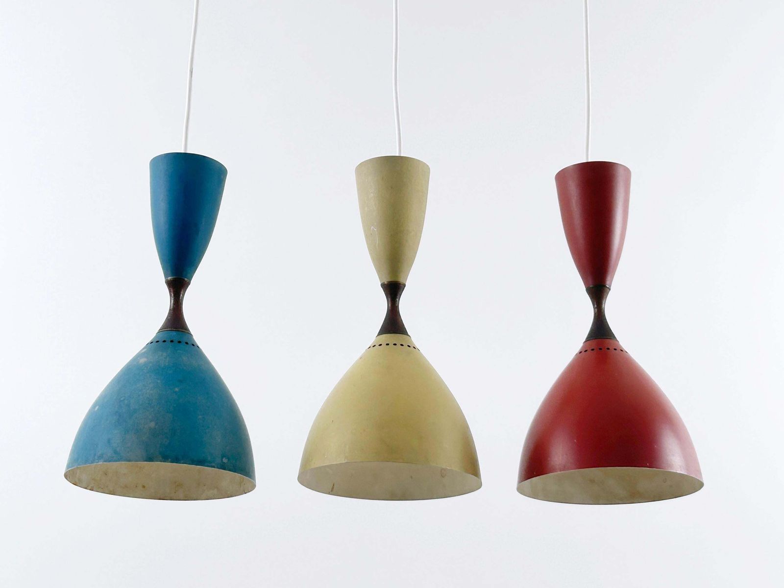 Set Of Three Diabolo Pendant Lamps By Svend Middelboe For Nordisk Solar 1958 photo 8007.0
