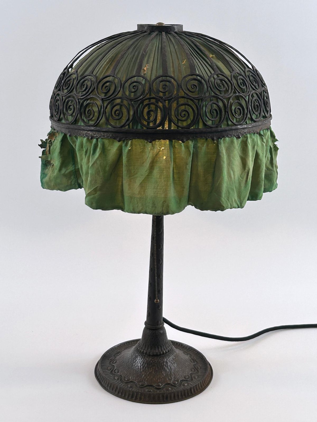 photo for sale Monumental Art Nouveau Table Lamp Probably By Reinhold Kirsch Germany 1900s