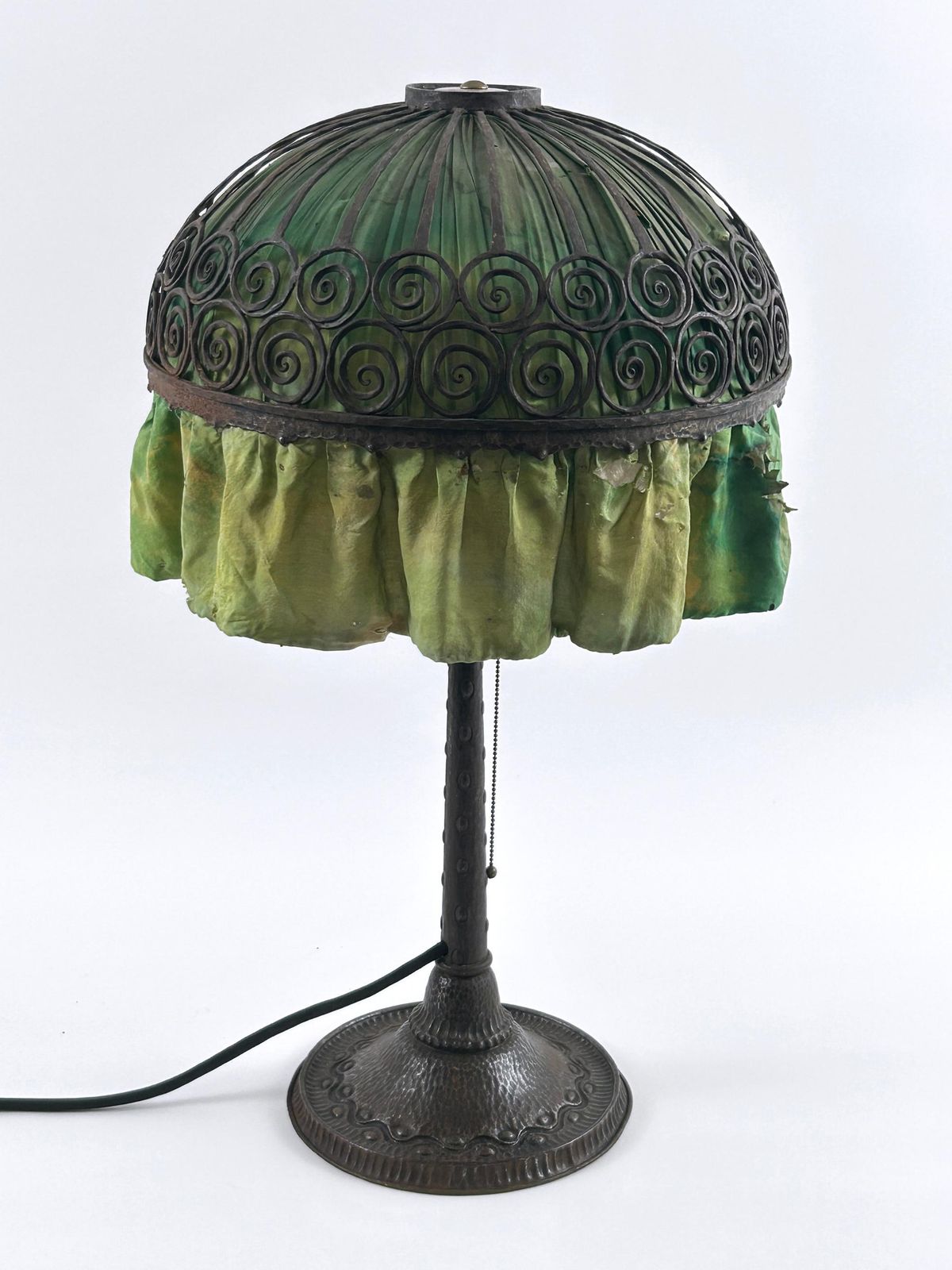 photo vinterior Monumental Art Nouveau Table Lamp Probably By Reinhold Kirsch Germany 1900s