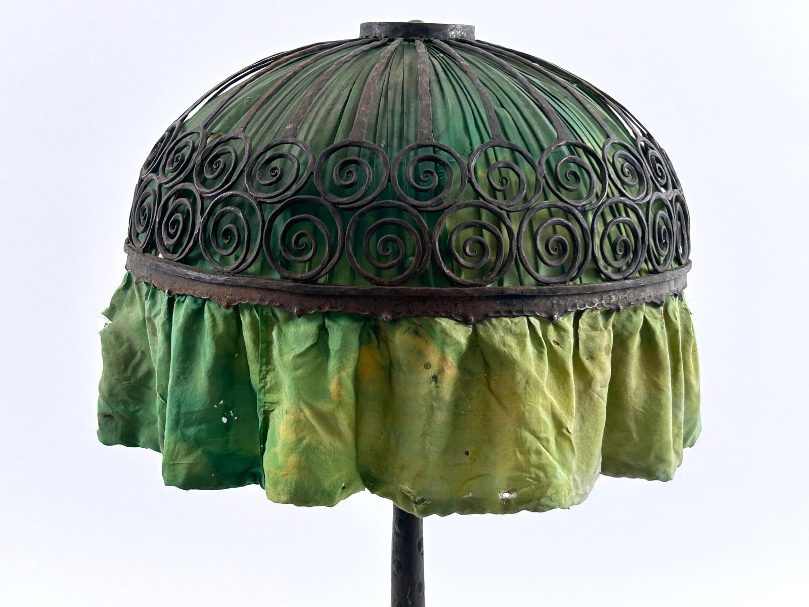 photo vintage Monumental Art Nouveau Table Lamp Probably By Reinhold Kirsch Germany 1900s