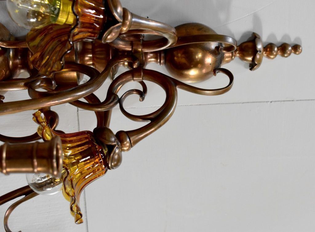 Pair Of Dutch Copper Wall Sconces photo for sale