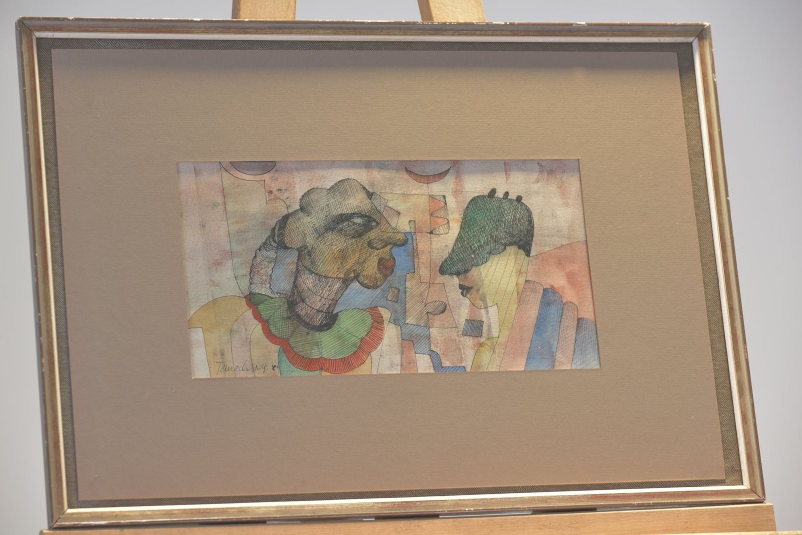 Figuren, Gunther Temech, Ny, 1980, Ink And Watercolors photo 843.0