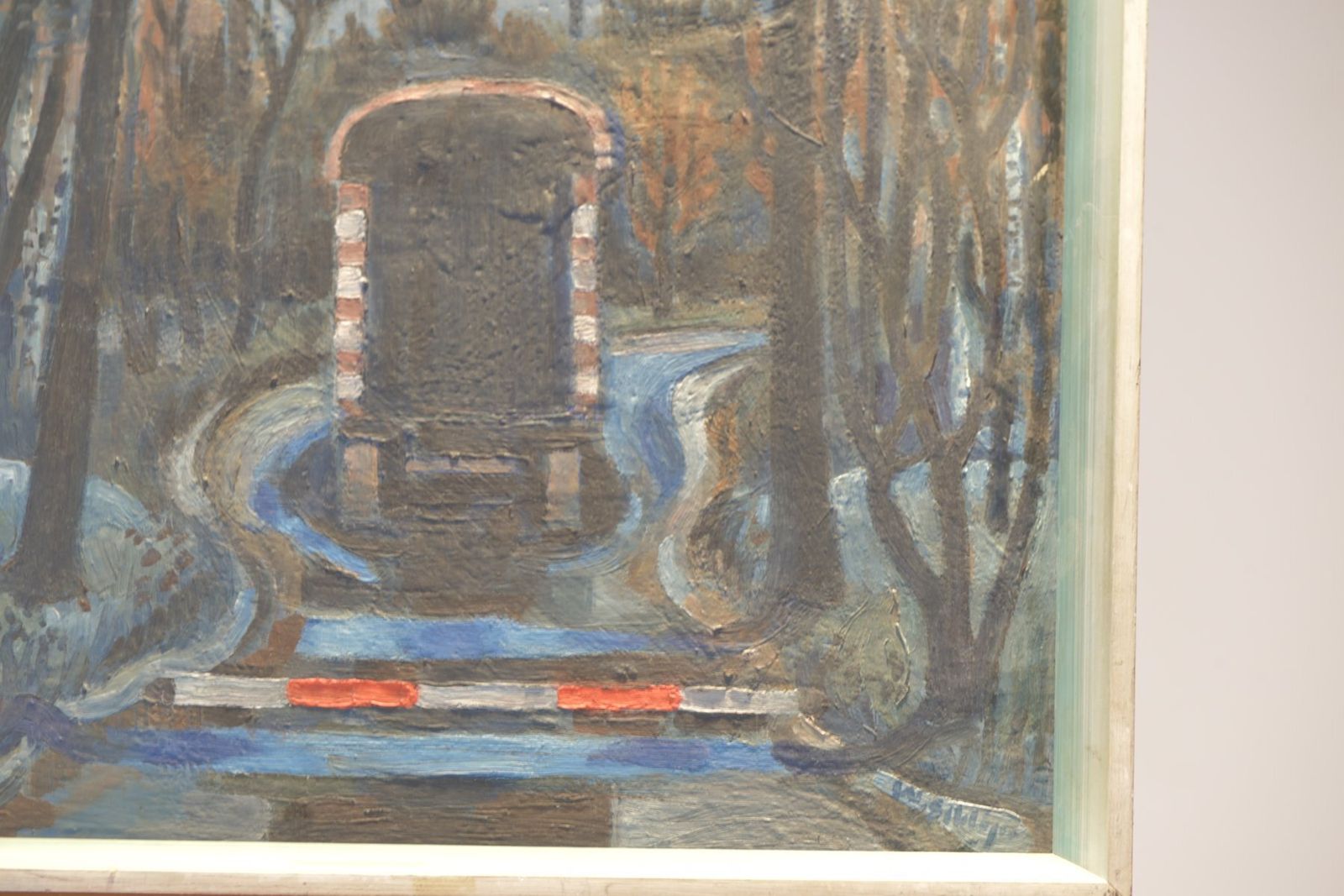 Endstation, Wilhelm Schläger, 1967, Oil On Canvas In Original Frame photo 758.0