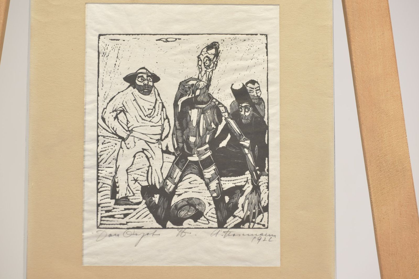 Don Quichotte Von Der Mancha, Arminius Hasemann, Woodcut, Berlin, 1922, On Japanese Paper Under Glass
