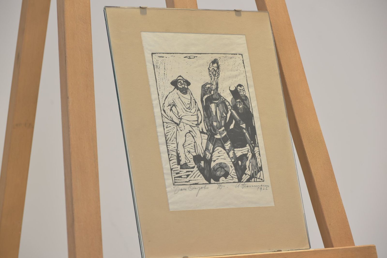 Don Quichotte Von Der Mancha, Arminius Hasemann, Woodcut, Berlin, 1922, On Japanese Paper Under Glass photo furniture