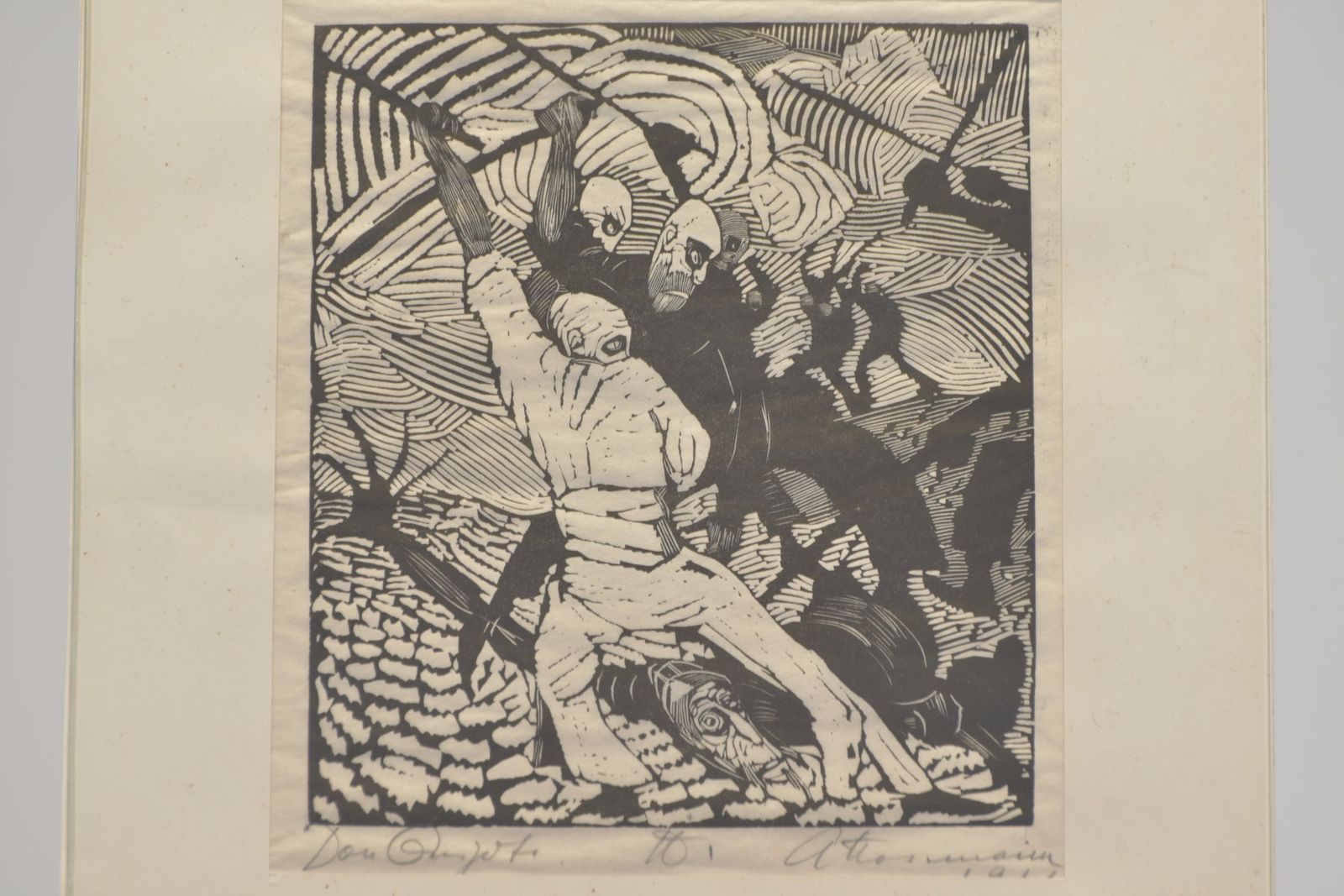 Don Quichotte, Arminius Hasemann, Berlin, 1922, Woodprint photo vinterior