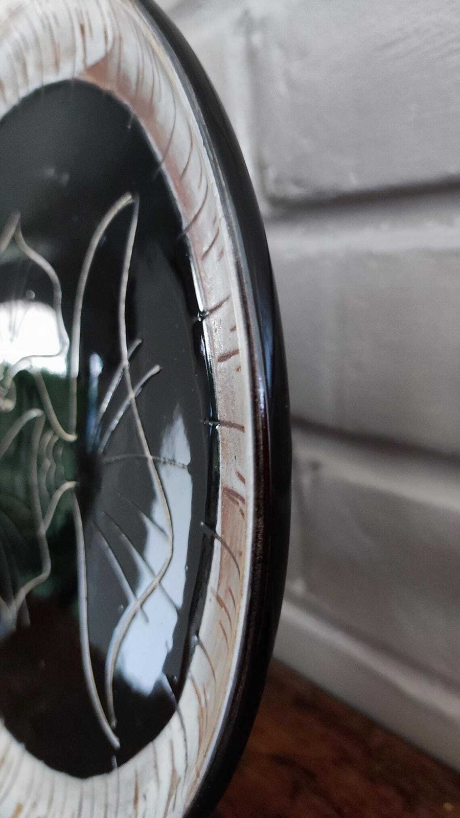 Home Decor Mid Century Ceramic Decorative Plate Fish Design, Atelier Cerenne Vallauris photo