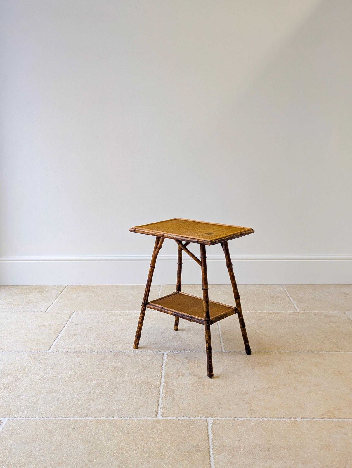 photo vintage Antique Victorian Bamboo Occasional Table C.1890