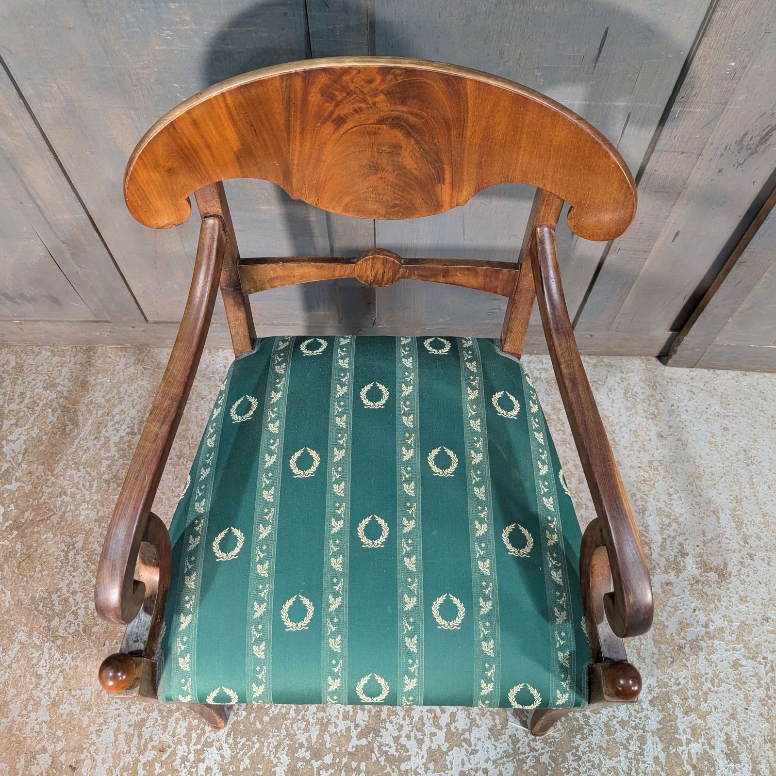 Circa 1900 Antique Swedish Satin Birch Biedermeier Armchair photo Furniture