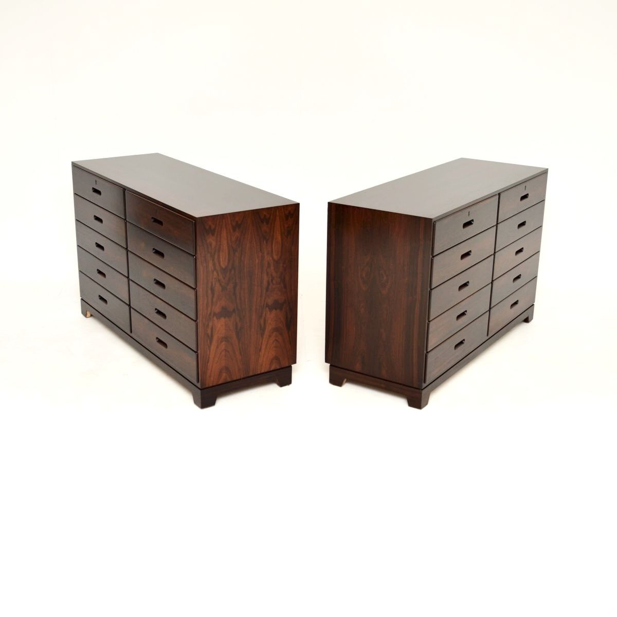 Pair Of Vintage Danish Rosewood Chests By Kai Winding photo vintage
