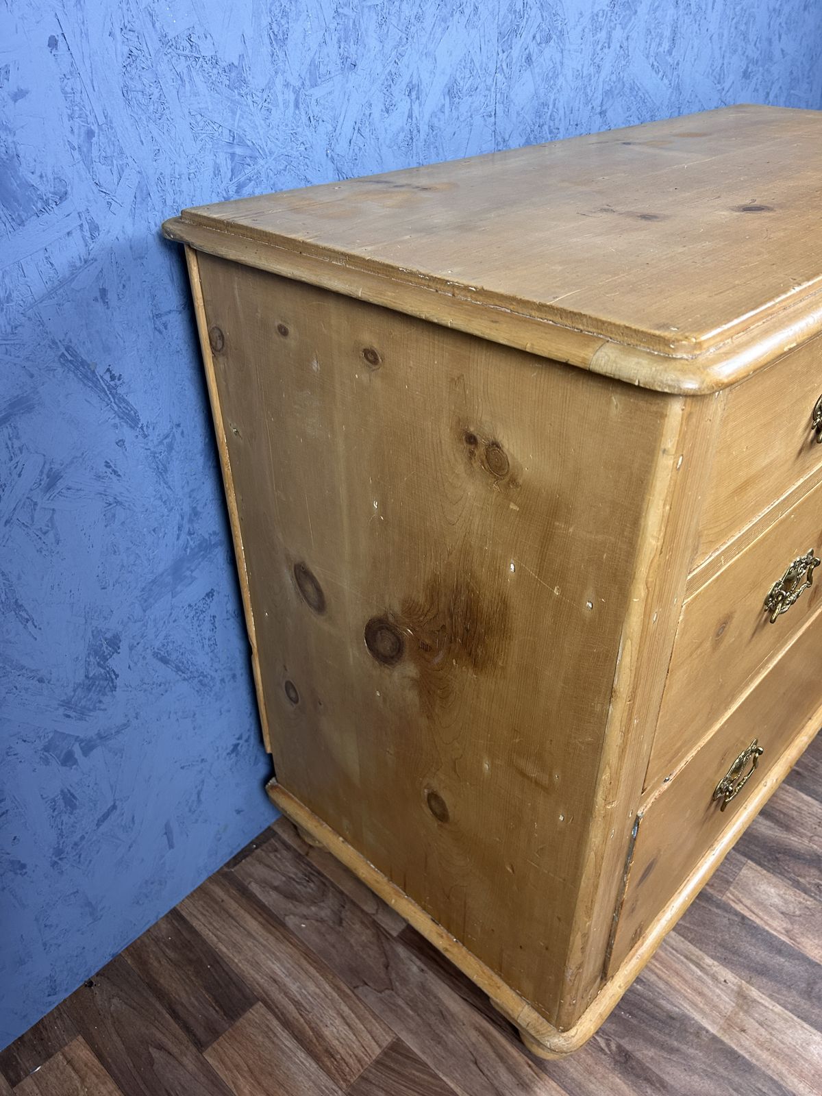 Antique Early Victorian Pine Chest Of Drawers Large photo Furniture