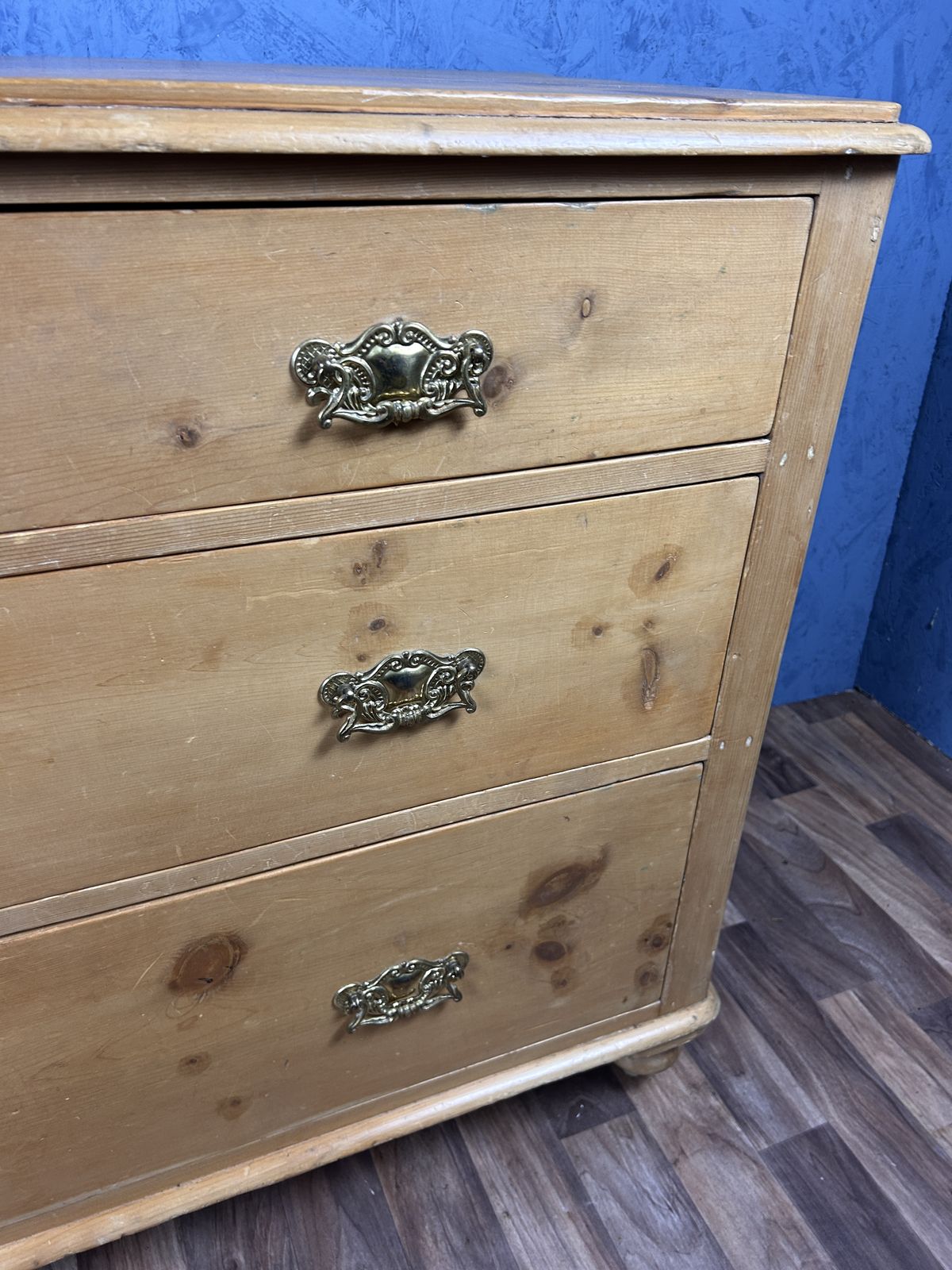 Antique Early Victorian Pine Chest Of Drawers Large photo vinterior
