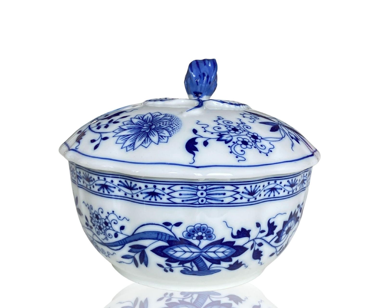 Blue Onion Jar Hutschenreuther | Lidded Porcelain Bowl Zwiebelmuster