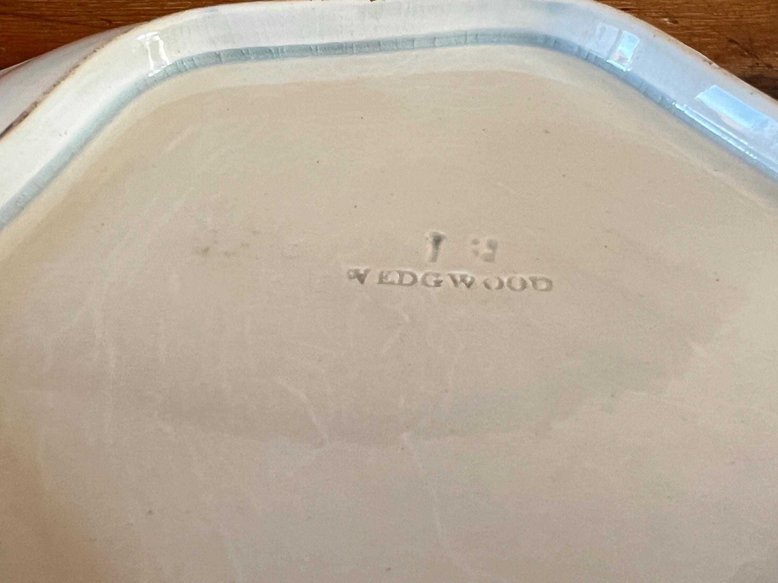 Antique Wedgwood Blue And White Plate, "Basket And Flowers" Pattern, 19th Century Transferware, Scalloped Chinoiserie Serving Dish photo buy