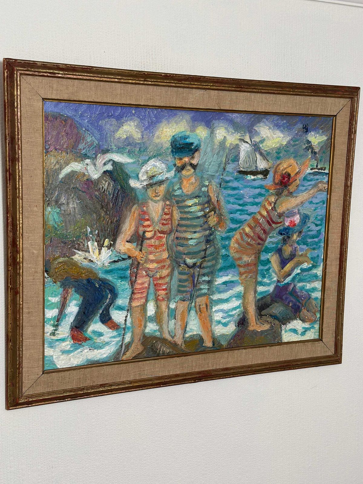 375.0 Original Swedish Oil On Panel – “Summer” By Lars Ljungquis 2008 – Vintage & Framed – 61.5 × 75 Cm (24.2" × 29.5") photo