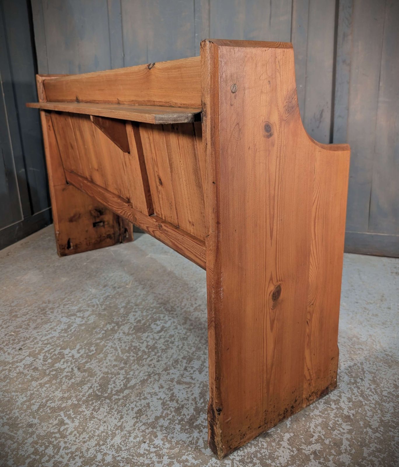 Old Charlbury Methodist Church Stripped Victorian Church Pews Benches photo for sale
