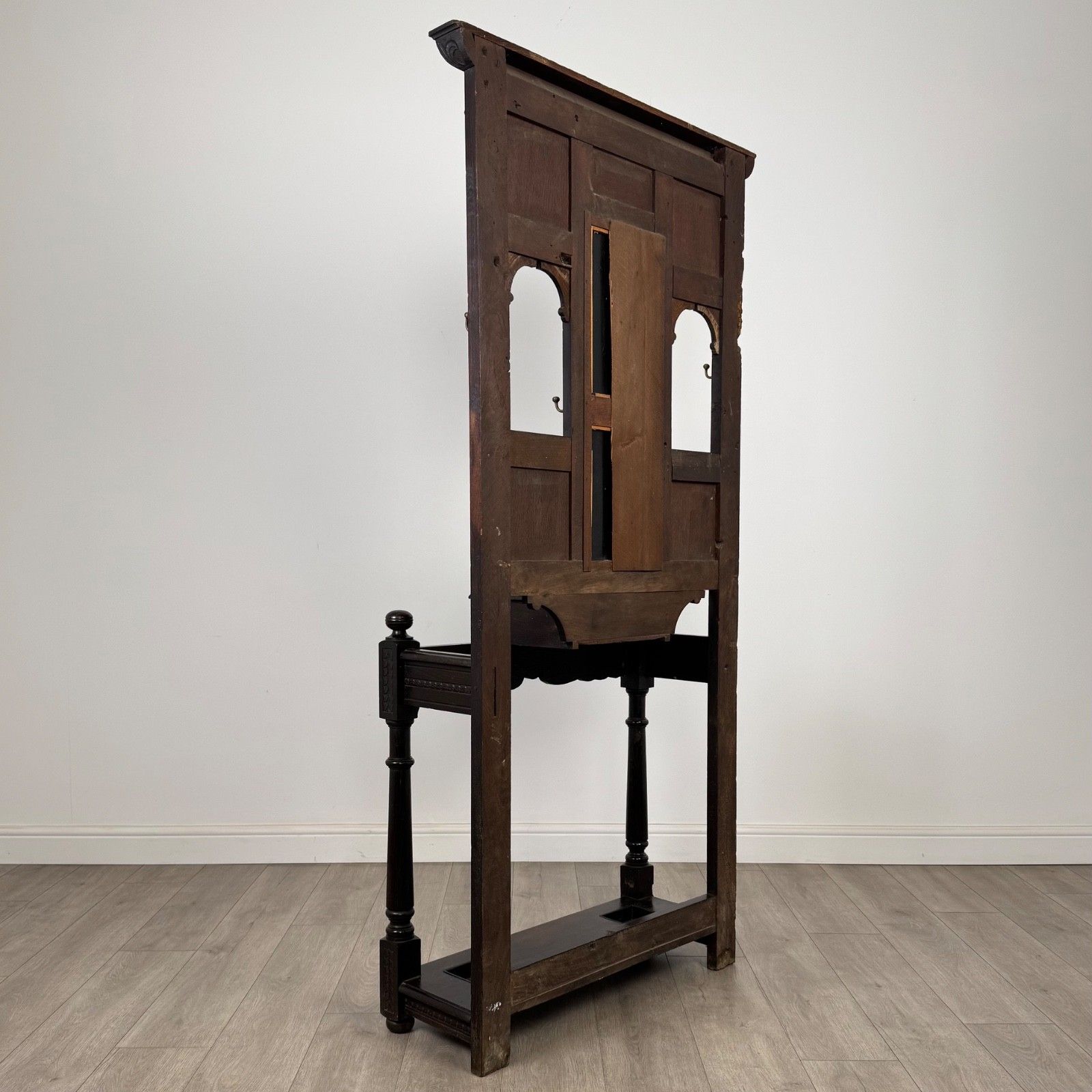 Antique 19th Century Carved Victorian Hall Stand In Oak ( Af 5259 ) photo Furniture