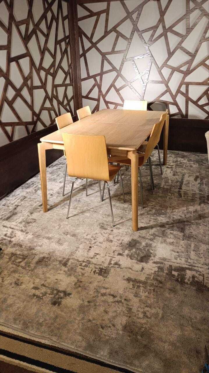 The Rowan Dining Set, Modern Revival Collection, Extendable Oak Table And Eight Bentwood Chairs photo 1500.0