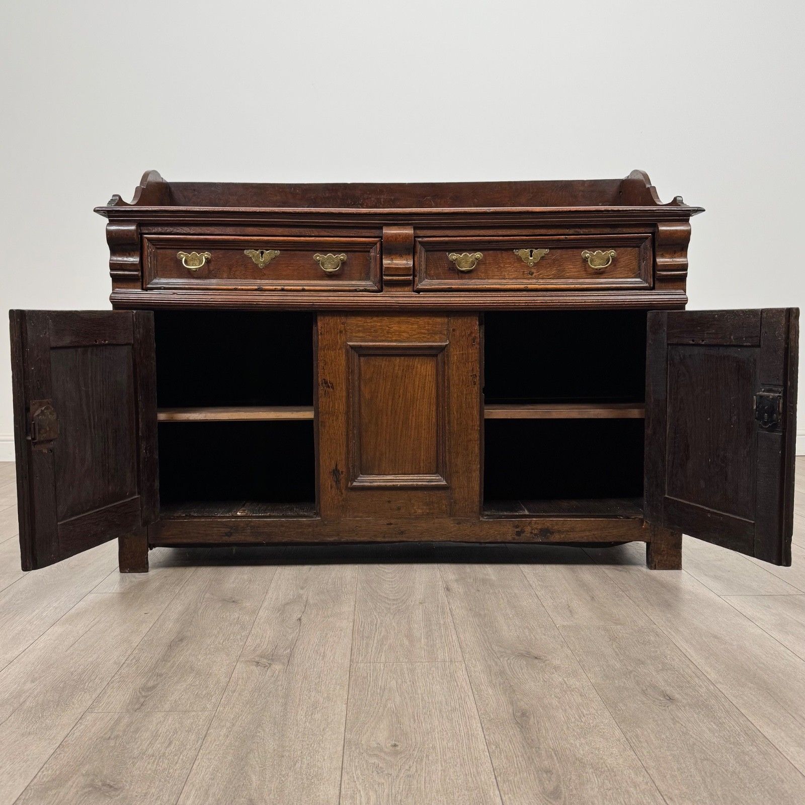 Antique 18th Century Georgian Sideboard In Oak ( Af 5223 ) photo furniture