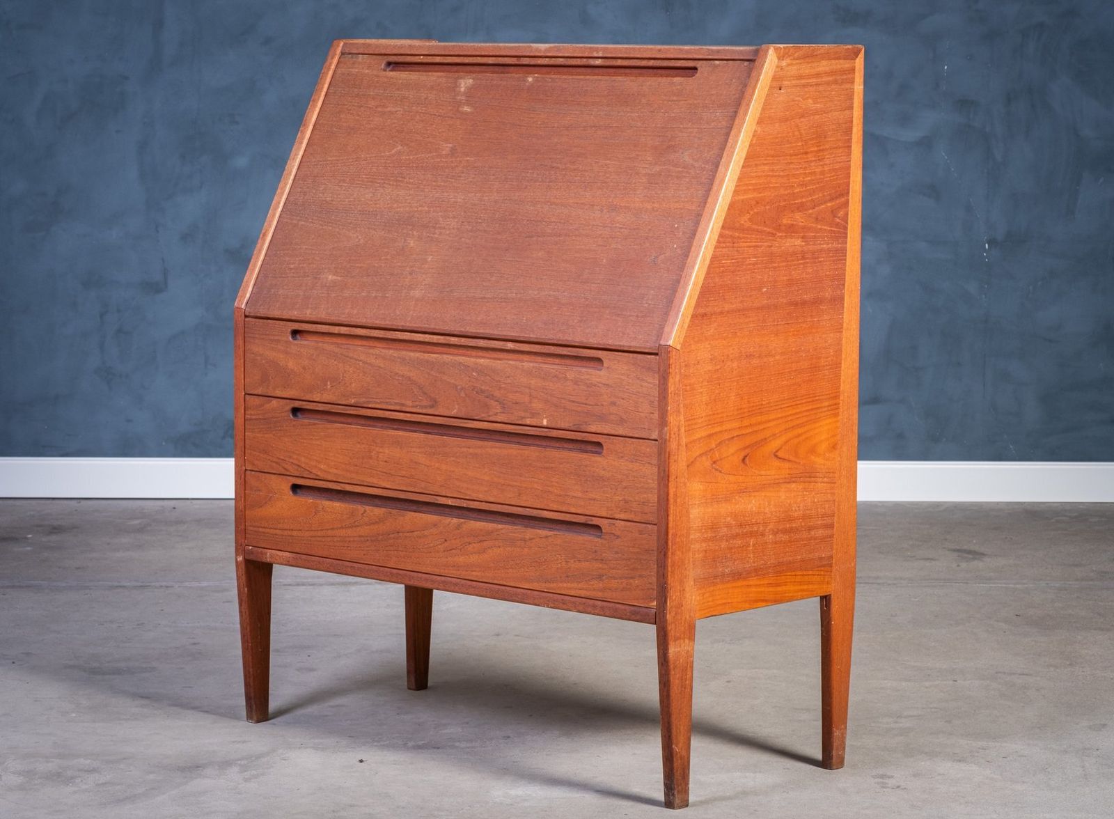 Vintage Teakhouten Secretaire Van Nils Jonsson, Jaren 1960