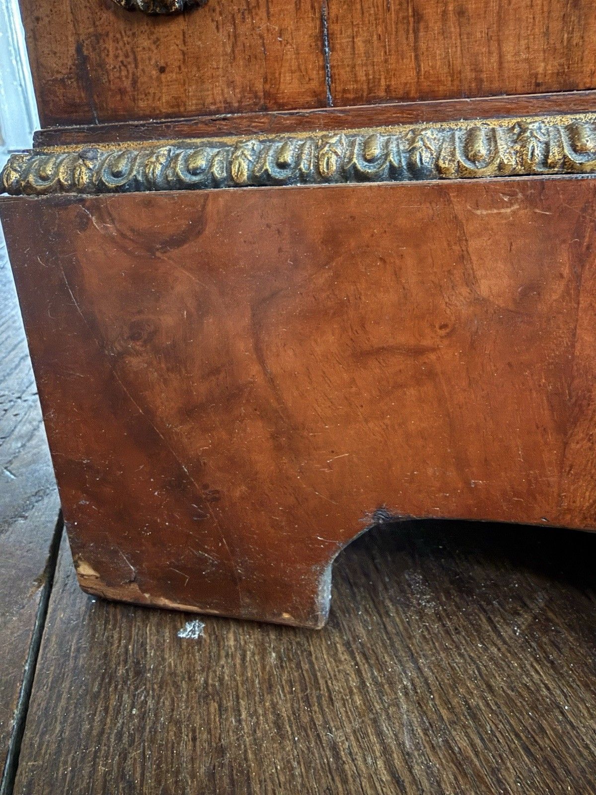 photo vinterior Exceptional Antique Walnut Glass English Pier Ormolu Cabinet W/ Gallery 1870