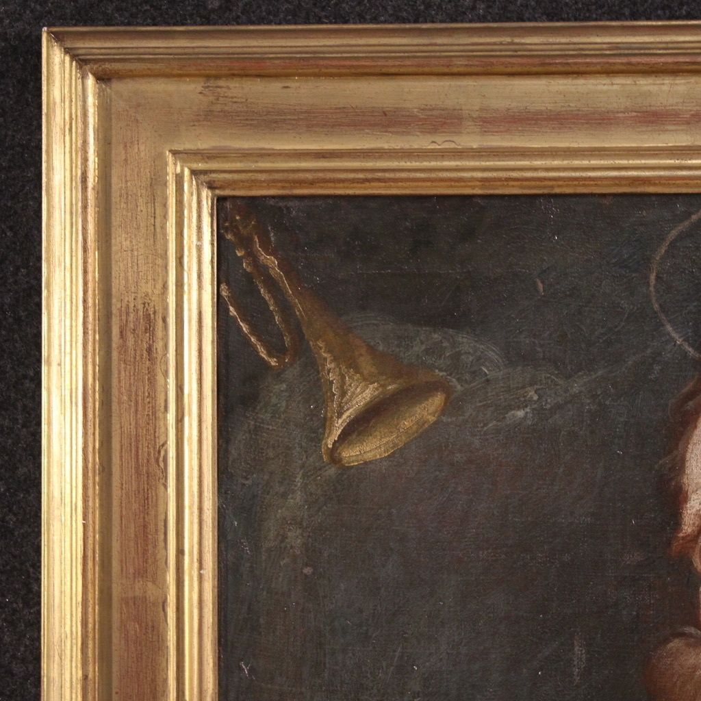 Antique Religious Painting From The 17th Century, Penitent Saint Jerome photo 2800.0