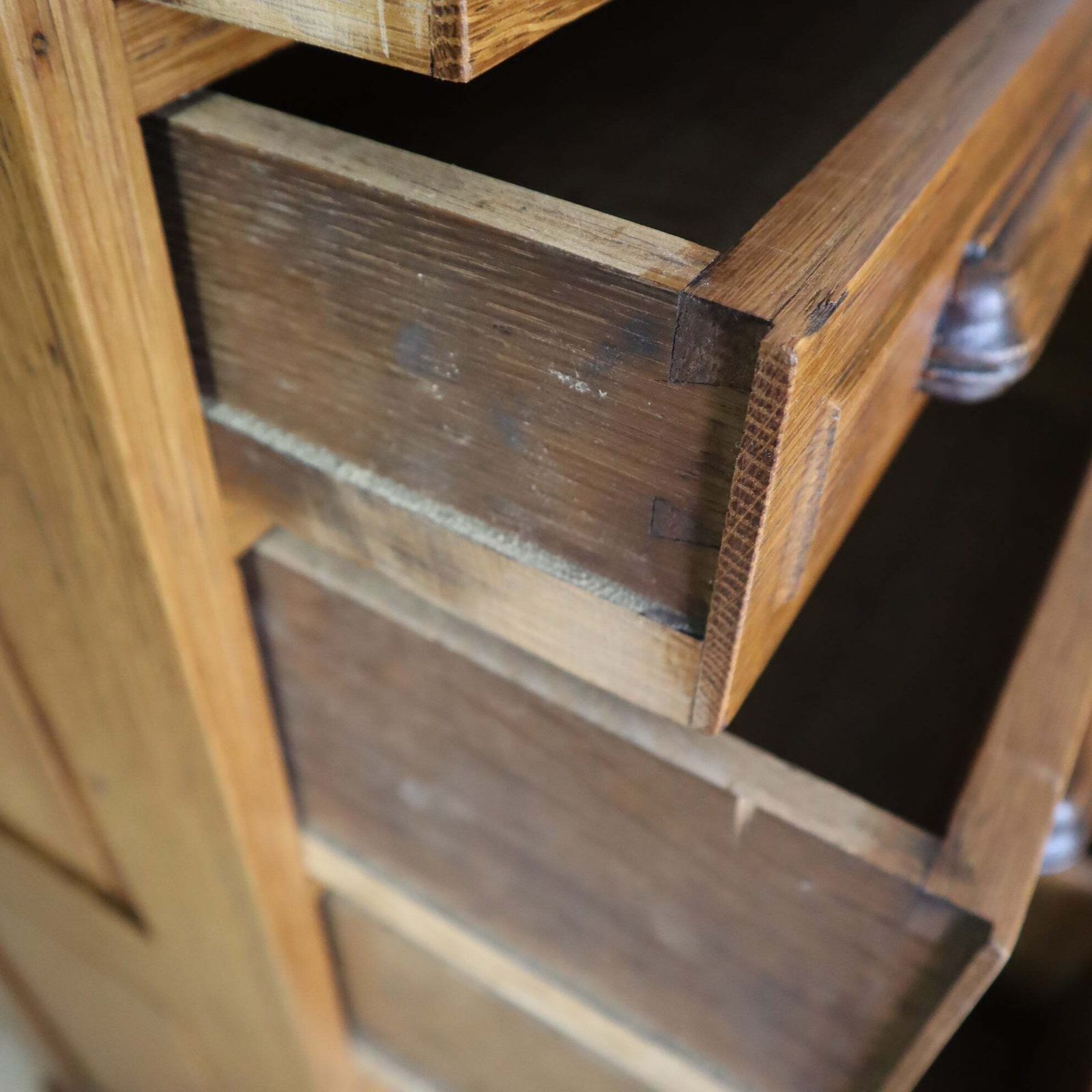 photo furniture Antique Oak Printers Map Drawers Tallboy 2002g