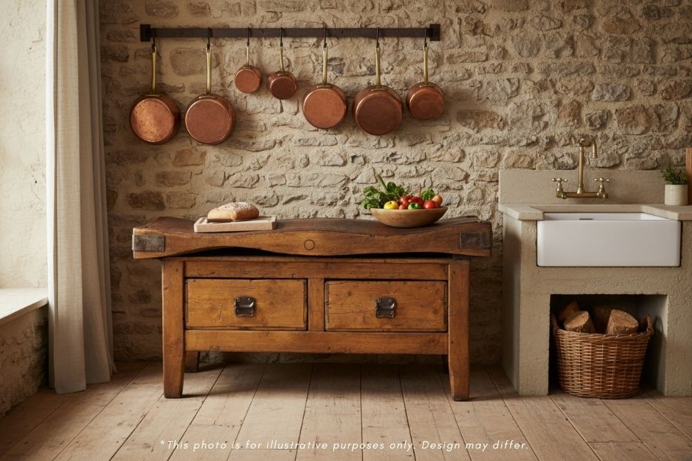 Butchers Block Workspace Sideboard Table photo furniture