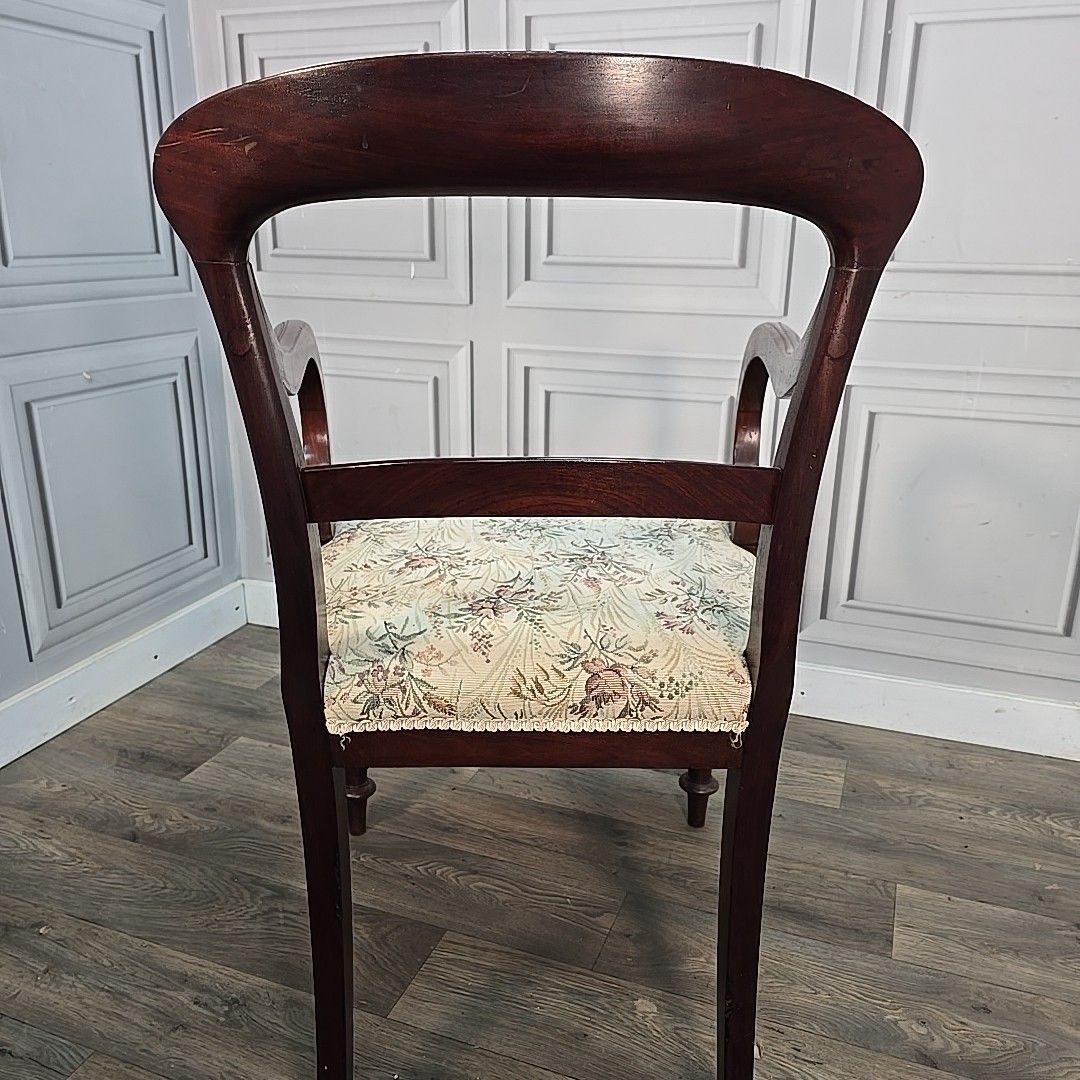 photo buy Antique Victorian Mahogany Armchair Solid Wood Regency Style Carver Desk Chair