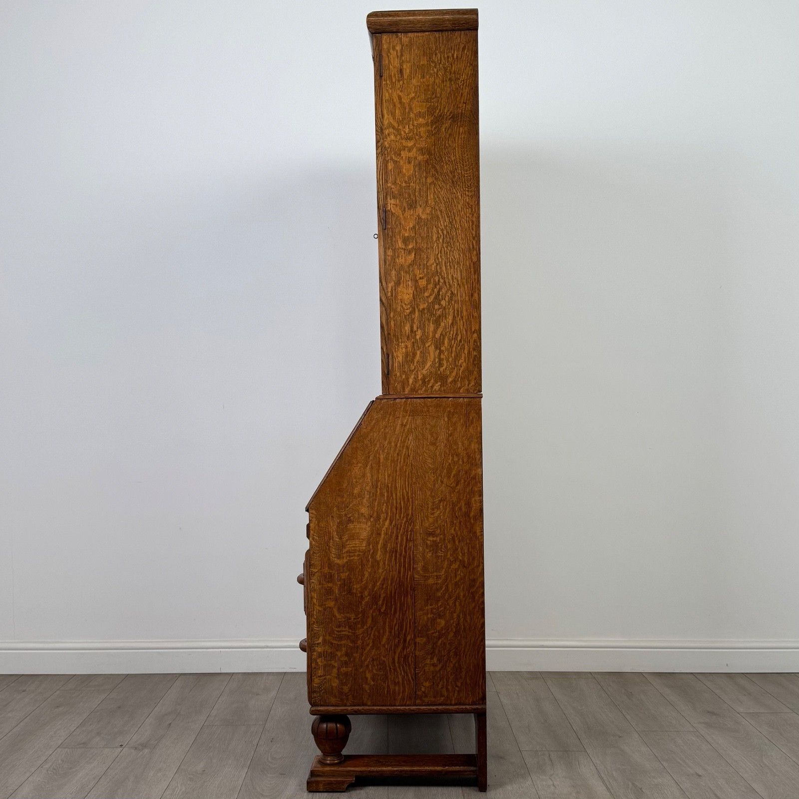 Antique 20th Century Art Deco Golden Oak Bureau Bookcase ( Af 5245 ) photo 625.0
