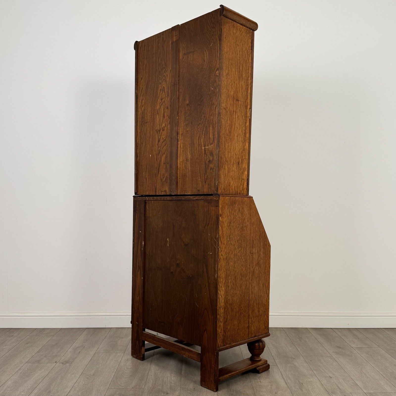 Antique 20th Century Art Deco Golden Oak Bureau Bookcase ( Af 5245 ) photo vintage