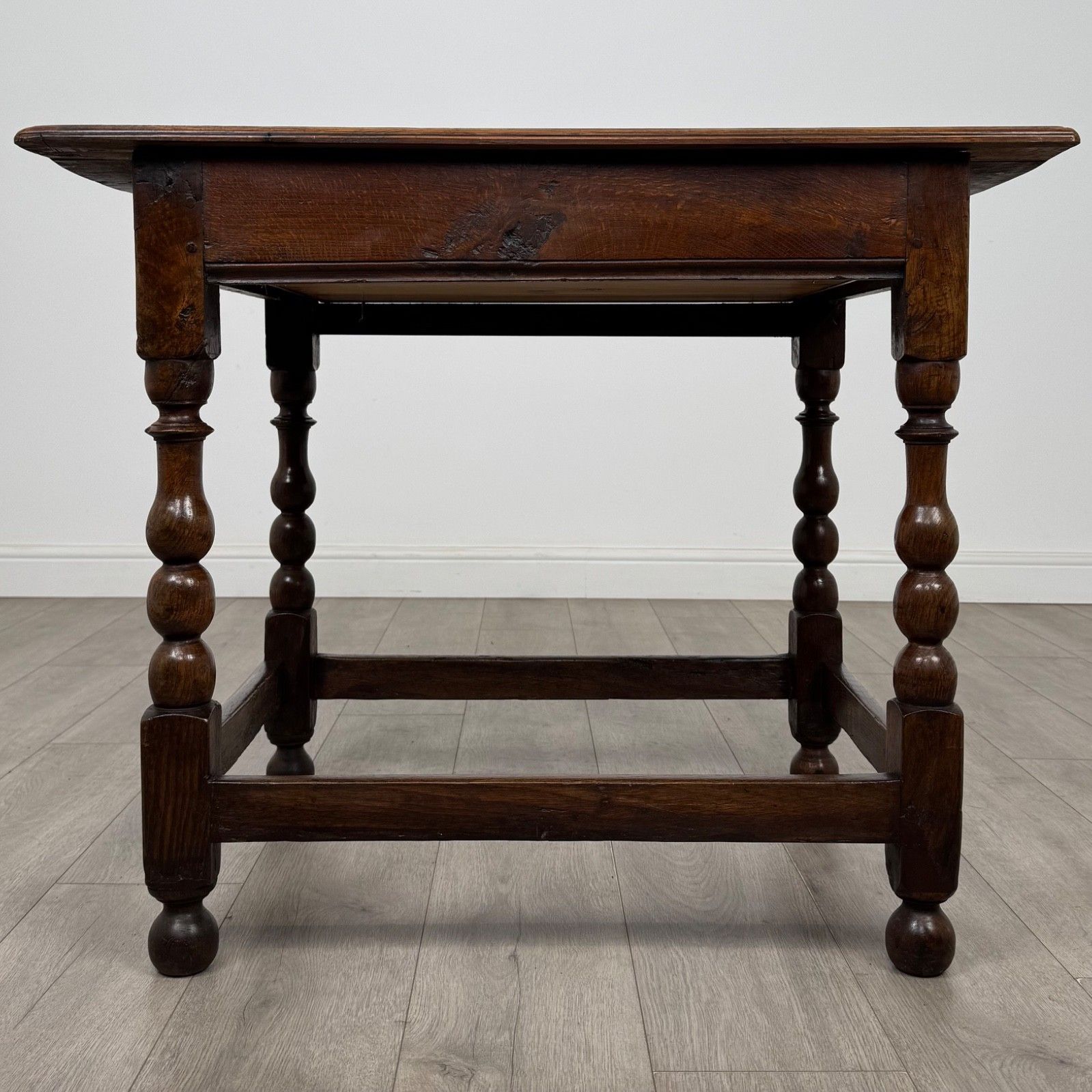 Antique 18th Century Georgian Bobbin Turned Side Table In Oak ( Af 5234 ) photo 585.0