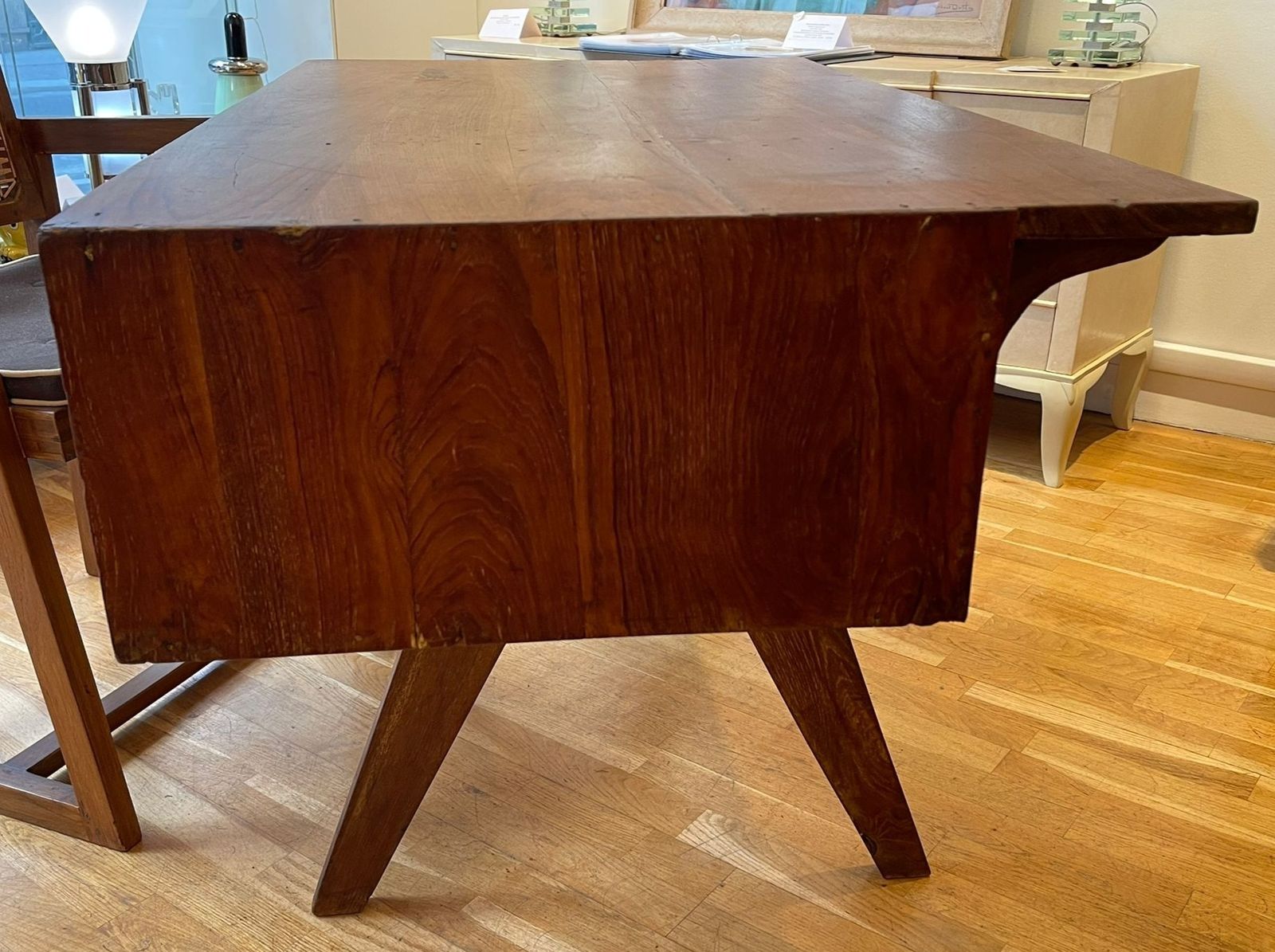 Chandigarh Teak Desk Set By Pierre Jeanneret (1896–1967), 1960s photo vintage