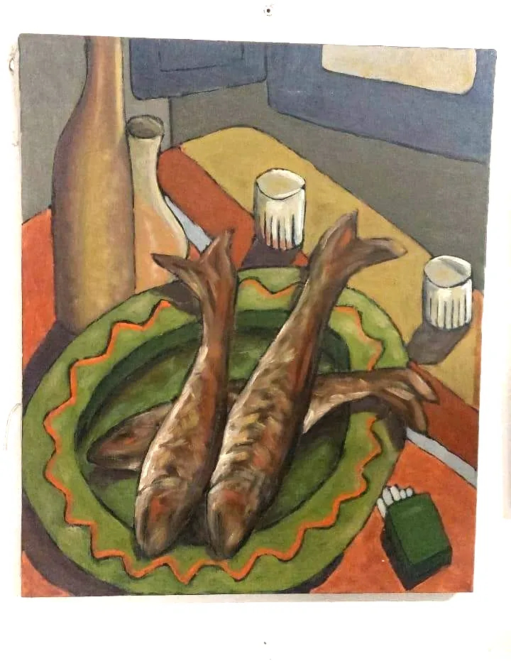 Franco Prayer Still Life Oil Painting (1924) 60x50 Cm