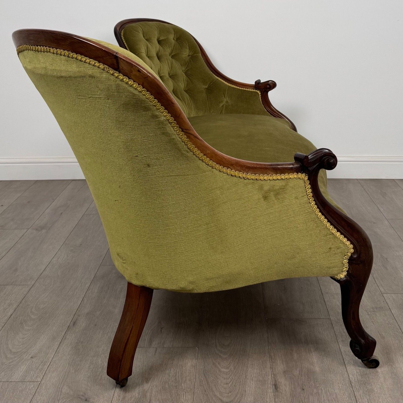 Antique 19th Century Victorian Spoon Back Settee In Mahogany ( Af 5246 ) photo buy