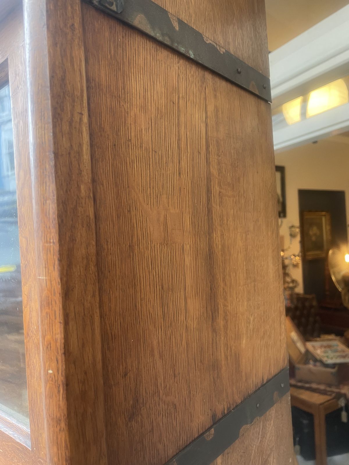 2695.0 Antique Oak Globe Wernicke Sectional Barristers Book Case photo