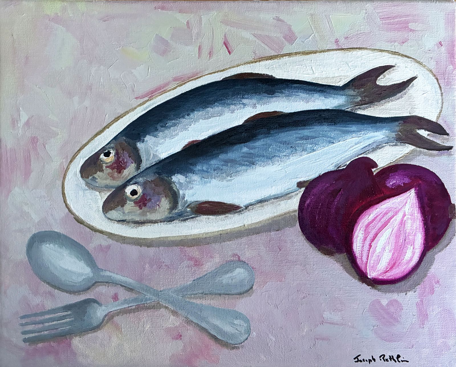 "Fresh Herrings And Red Onions" Door Joseph Rethlin