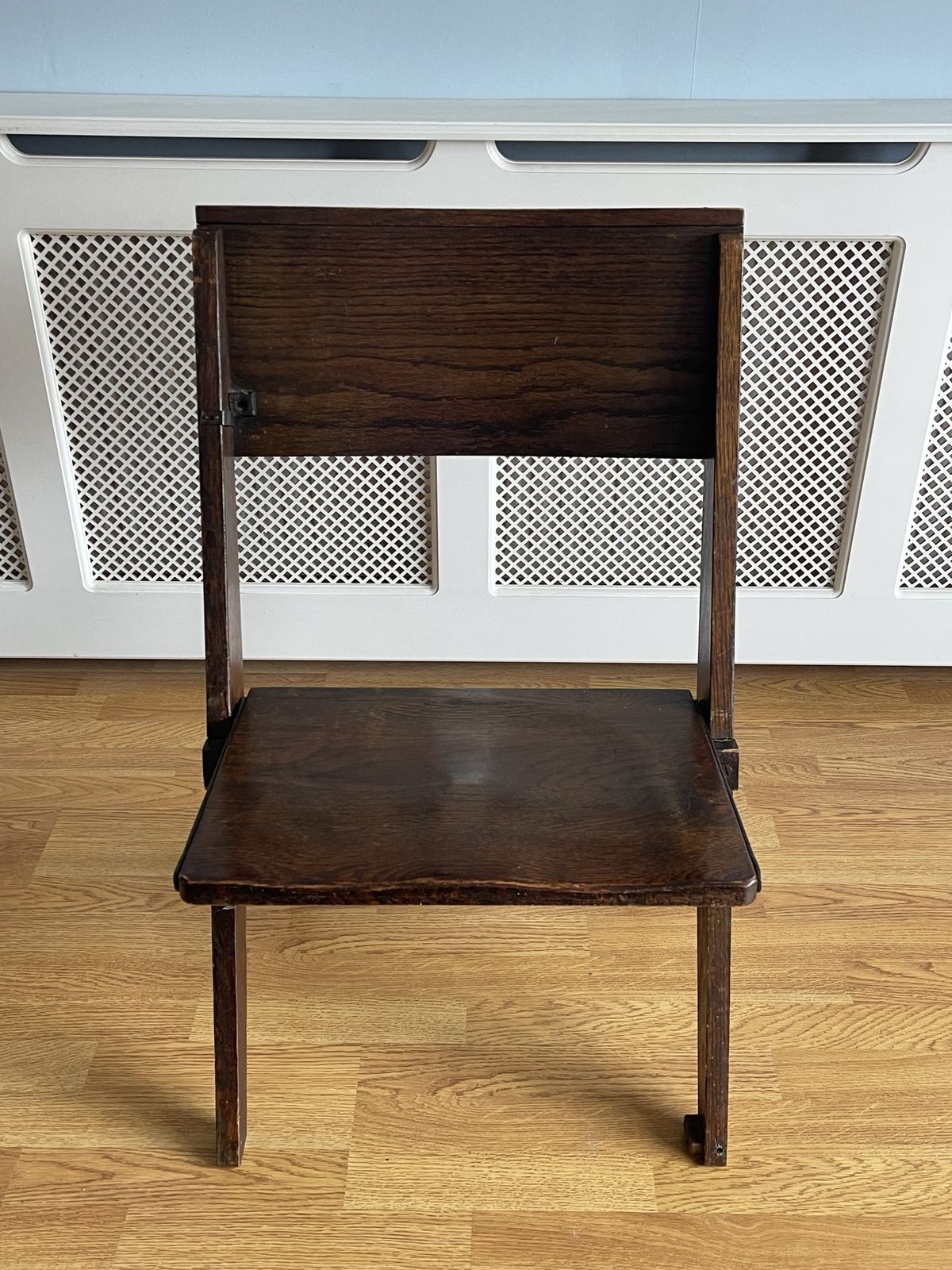 Antique Oak Chapel Folding Chairs By The Bennett Furnishing Co. Ltd photo buy