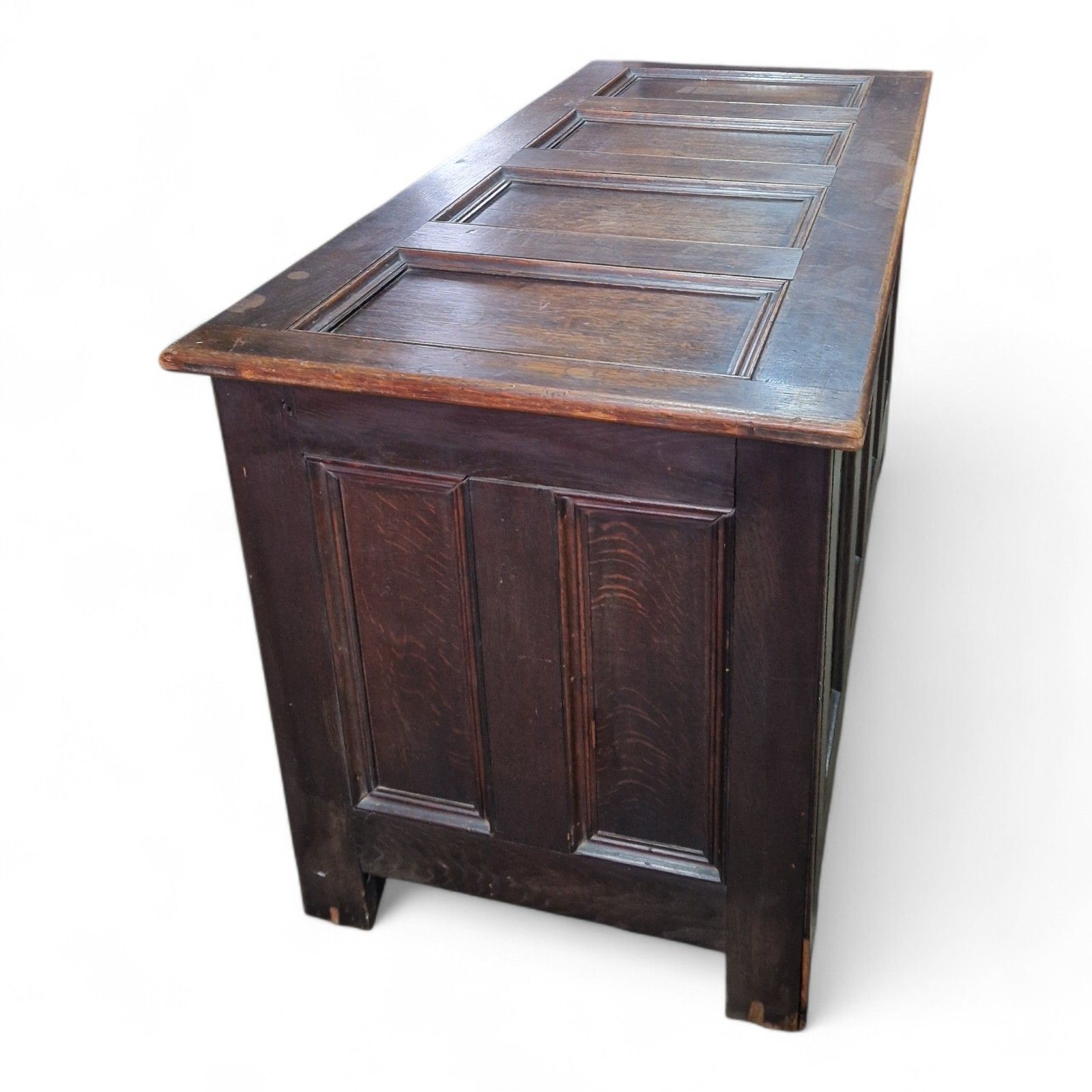 photo furniture 19th Century Panelled Coffer Large Antique Oak Blanket Chest Trunk Oversized