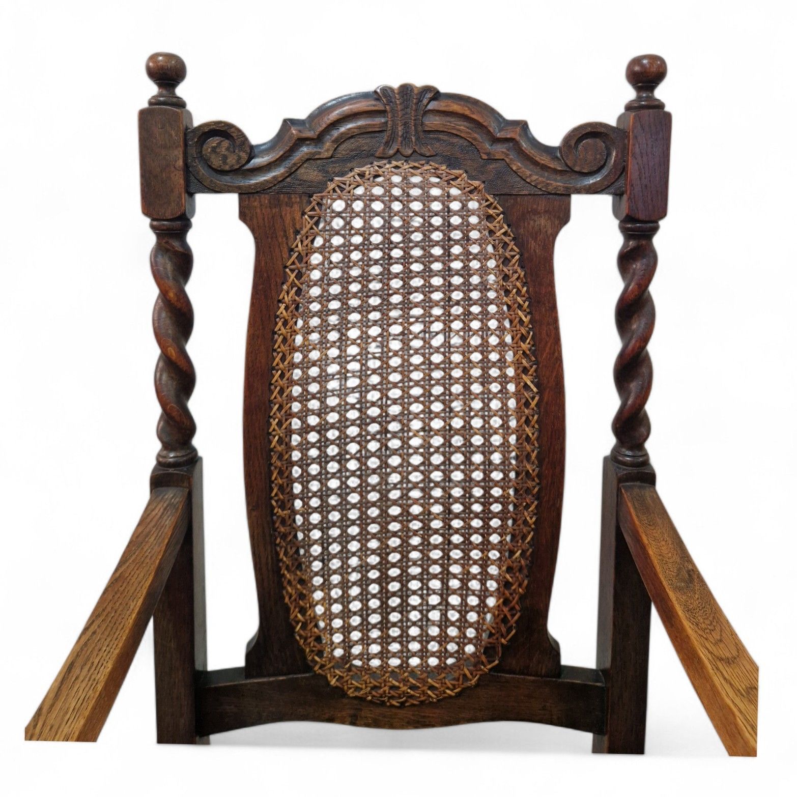 Antique Carved Oak Barley Spiral Twist Carver Chair Carved Farmhouse Armchair photo Furniture
