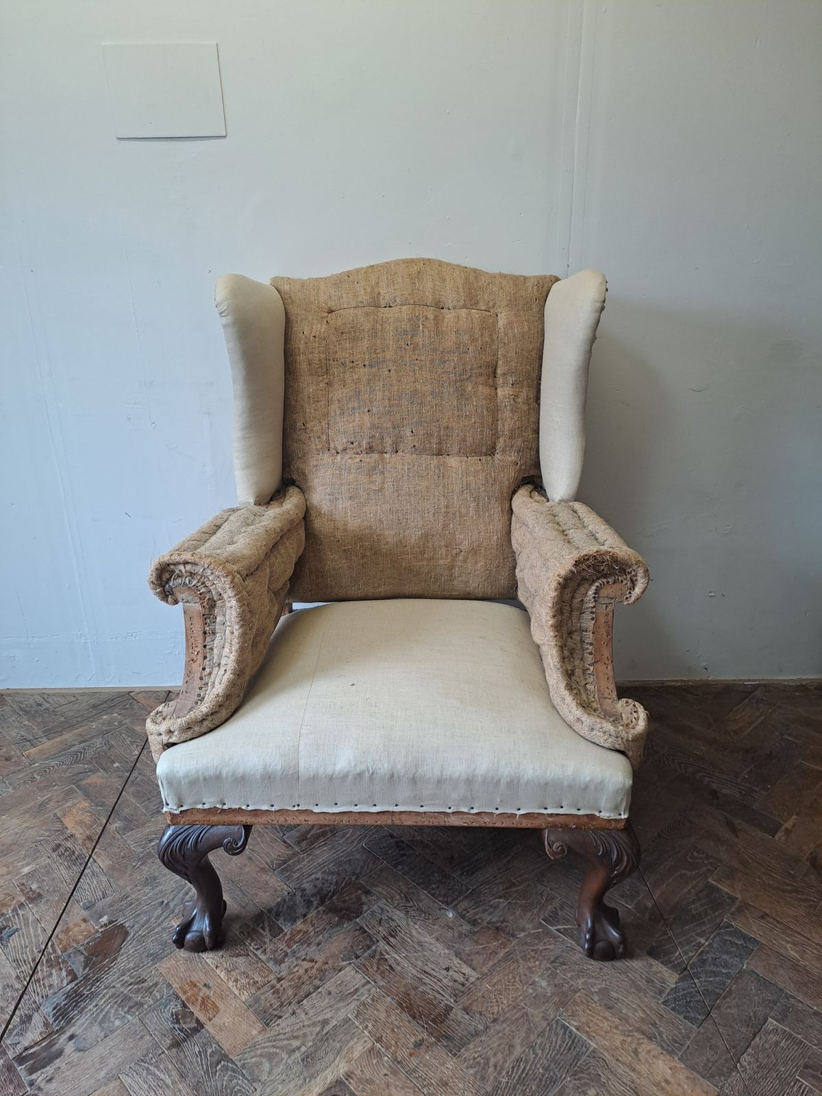Edwardian Mahogany Wingchair, 1900s photo 890.0