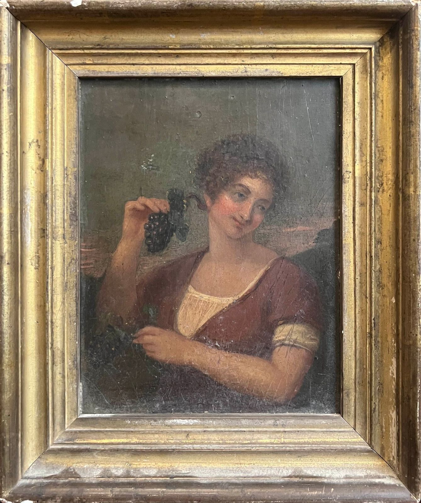 'Female Figure With Grapes' By 19th Century European School