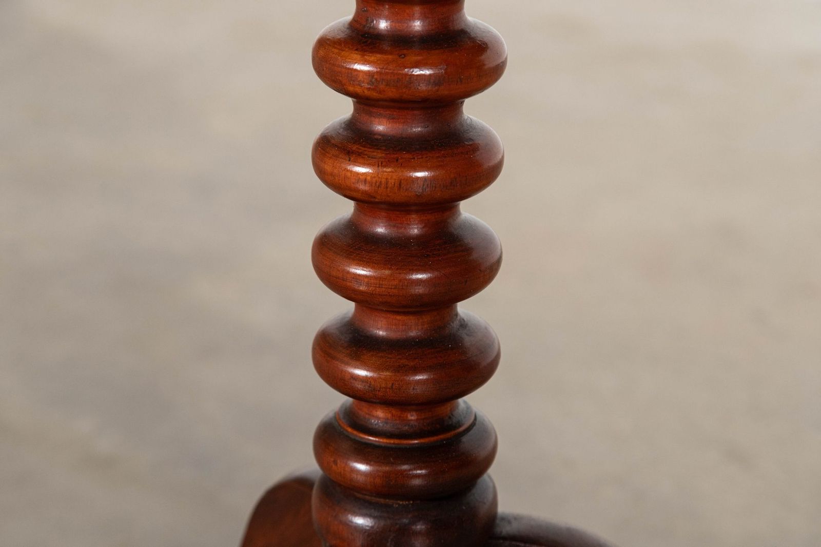 19thc English Mahogany Tilt Top Bobbin Occasional Table photo furniture