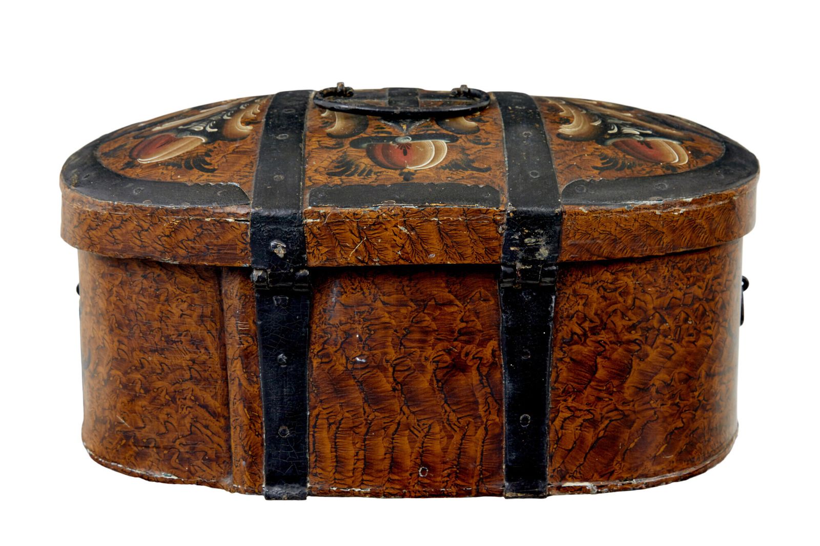 19th Century Scandinavian Folk Art Hand Painted Box photo 495.0