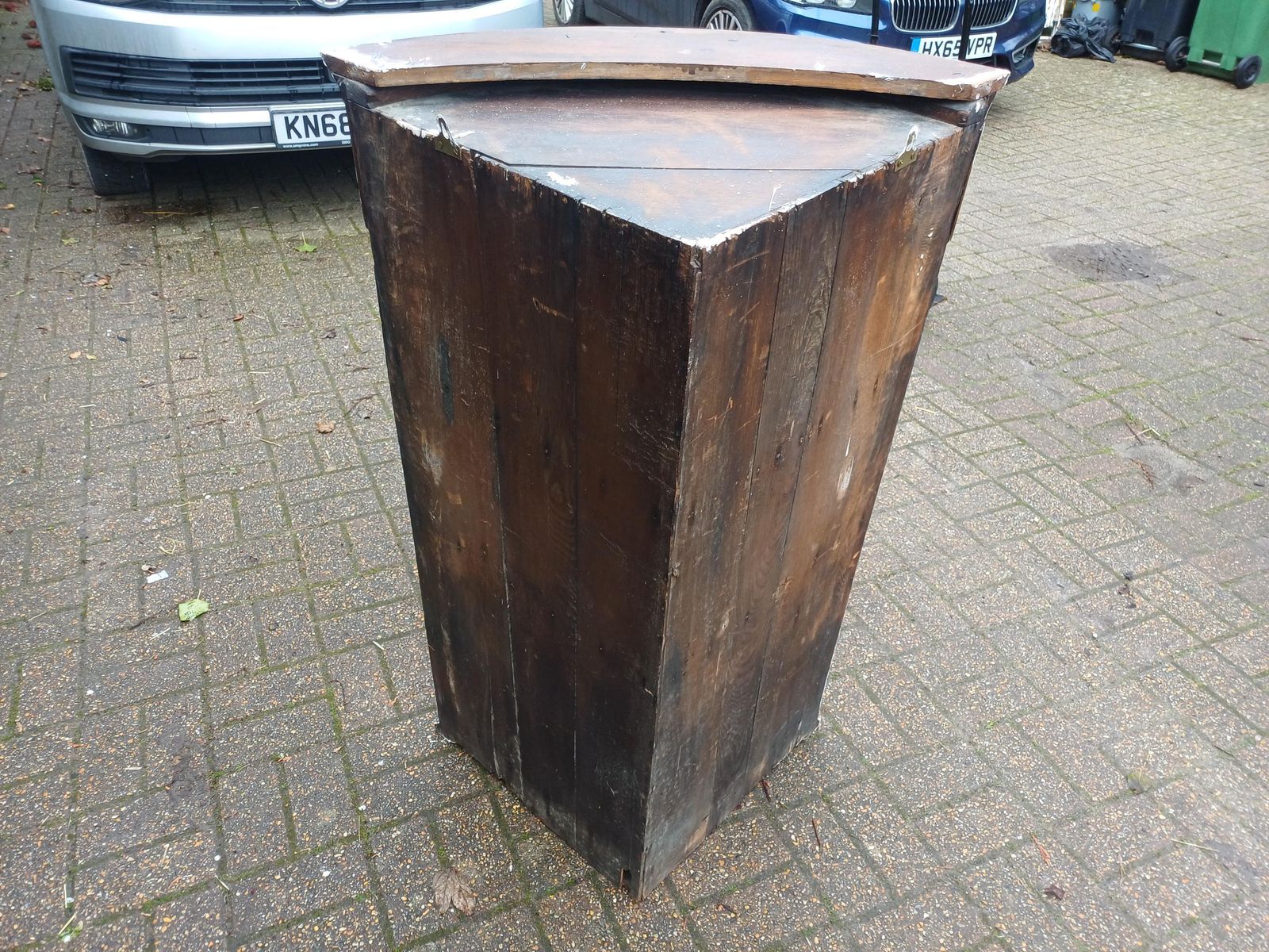 Victorian Mahogany Corner Cupboard Antique Bow Front Cabinet With Drawers Shelves Brass Hinges Oak Interior Storage photo buy