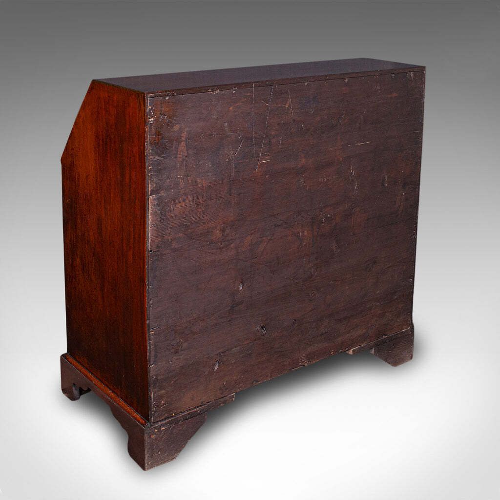Rare Antique Barrister's Bureau, English Secretary, Escritoire, Georgian, C.1760 photo vinterior