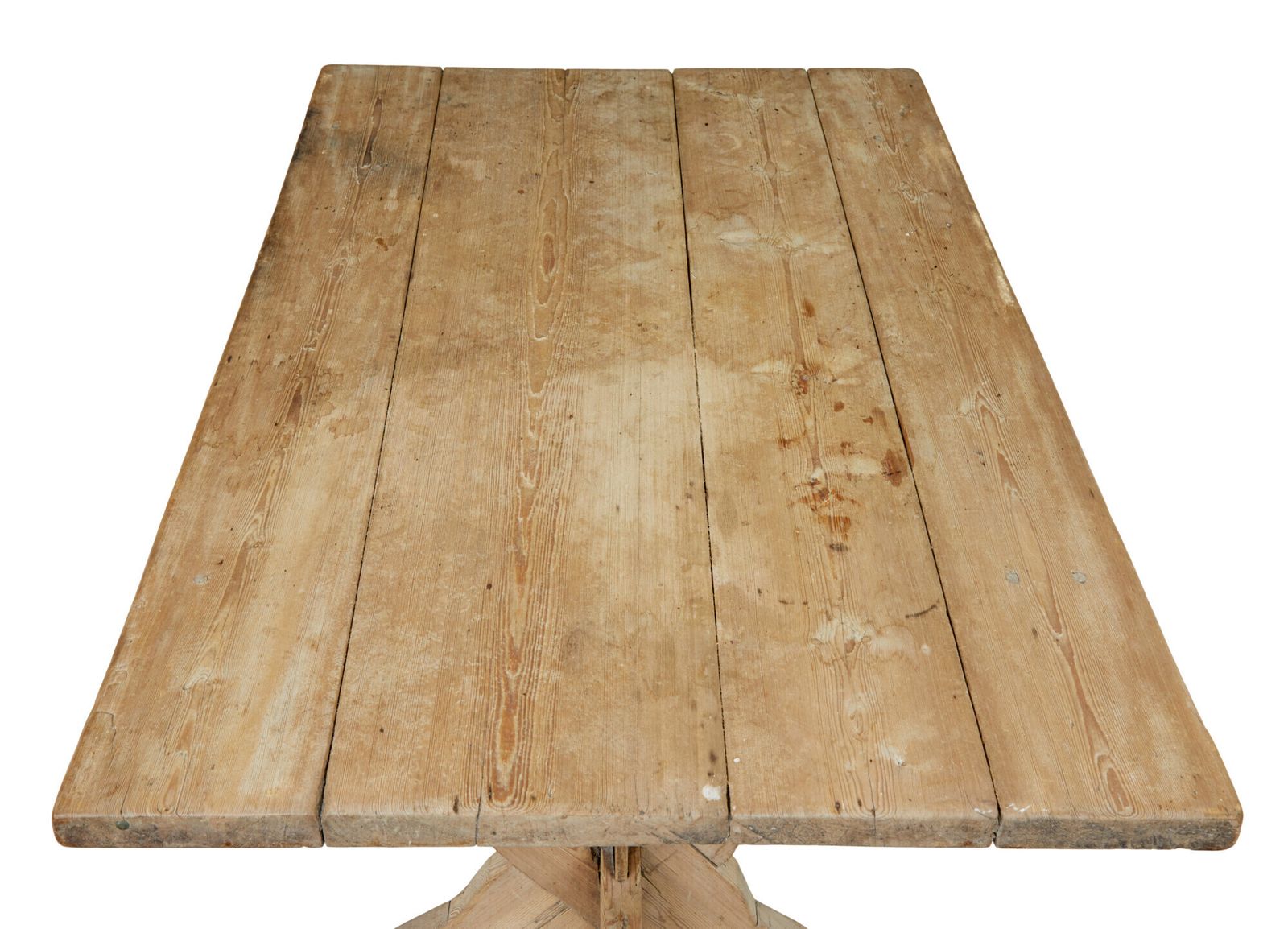 19th Century Swedish Pine X Frame Kitchen Table photo Furniture